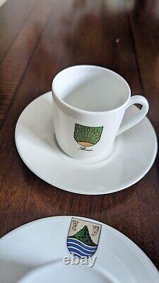 8 Vintage LIMOGES Limited Edition Spain Demitasse Cup & Saucer Coffee Espresso