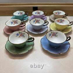 8 Vintage P. T. Bavaria Tirschenreuth Germany Demitasse Cups & Saucers