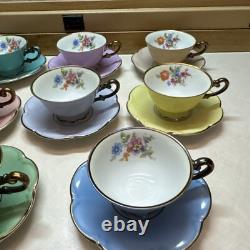 8 Vintage P. T. Bavaria Tirschenreuth Germany Demitasse Cups & Saucers