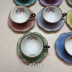 8 Vintage P. T. Bavaria Tirschenreuth Germany Demitasse Cups & Saucers