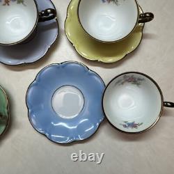 8 Vintage P. T. Bavaria Tirschenreuth Germany Demitasse Cups & Saucers