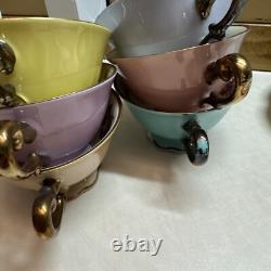 8 Vintage P. T. Bavaria Tirschenreuth Germany Demitasse Cups & Saucers