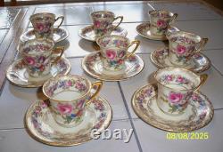 8 Vintage Rosenthal Bavaria Ivory Vienna Flat Demitasse Cup & Saucer Sets