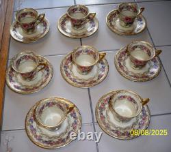 8 Vintage Rosenthal Bavaria Ivory Vienna Flat Demitasse Cup & Saucer Sets