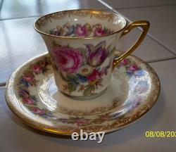 8 Vintage Rosenthal Bavaria Ivory Vienna Flat Demitasse Cup & Saucer Sets