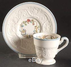 8 Wedgwood Footed Demitasse Cup & Saucer Sets 1944 ARGYLE Pattern Patrician