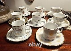 8 World Greatest Restaurants Demitasse Collection Cups Saucers Espresso
