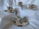 8pc. Antique Demitasse Cup And Saucers Hand-painted Japanese Landscape