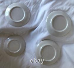 8pc. Antique Demitasse Cup And Saucers Hand-painted Japanese Landscape