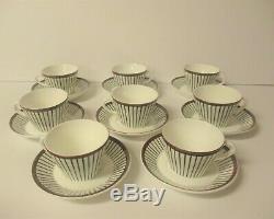 8x GUSTAVSBERG SPISA RIBB DEMITASSE CUP & SAUCER SETS