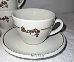 9 QUARTA Caffe Italy Demitasse Espresso Coffee Cappuccino cups/saucers RARE set