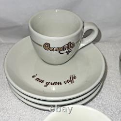 9 QUARTA Caffe Italy Demitasse Espresso Coffee Cappuccino cups/saucers RARE set