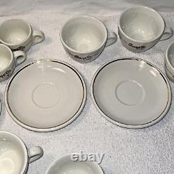 9 QUARTA Caffe Italy Demitasse Espresso Coffee Cappuccino cups/saucers RARE set