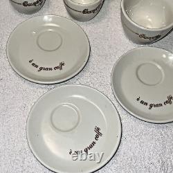 9 QUARTA Caffe Italy Demitasse Espresso Coffee Cappuccino cups/saucers RARE set