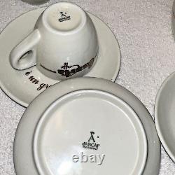 9 QUARTA Caffe Italy Demitasse Espresso Coffee Cappuccino cups/saucers RARE set