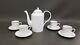 9 Pc Tiffany & Co China Teapot/coffeepot Demitasse Cup Saucer Set
