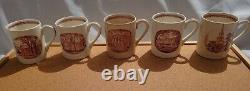 9 sets Wedgwood Harvard Boylston Hall demitasse cups and saucers ca 1936