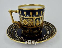 971b Antique Austrian Demitasse Cup & Saucer, Vienna Style