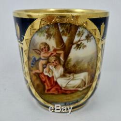 971b Antique Austrian Demitasse Cup & Saucer, Vienna Style