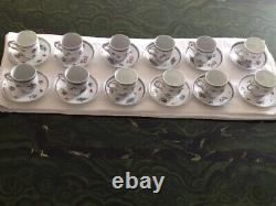 A Dozen Vintage Richard Ginori Italian Fruits Demitasse Cups and Saucers Mint