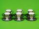 A Set Of Six Sterling Silver Demitasse Or Espresso Coffee Cups And Saucers