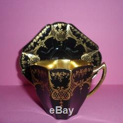 A stunning Shelley Art Deco Queen Anne demitasse/coffee cup & saucer. C1928