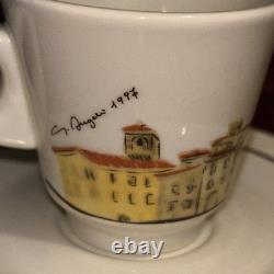 ACF 1997 Italian CityScapes Porcelain Demitasse Espresso 6 Cups & Saucers
