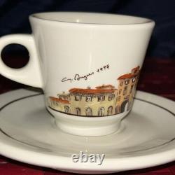 ACF 1997 Italian CityScapes Porcelain Demitasse Espresso 6 Cups & Saucers