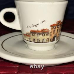 ACF 1997 Italian CityScapes Porcelain Demitasse Espresso 6 Cups & Saucers