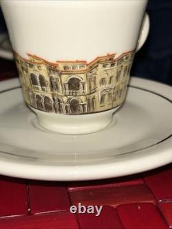 ACF 1997 Italian CityScapes Porcelain Demitasse Espresso 6 Cups & Saucers