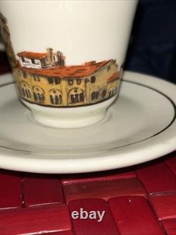 ACF 1997 Italian CityScapes Porcelain Demitasse Espresso 6 Cups & Saucers