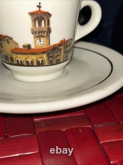 ACF 1997 Italian CityScapes Porcelain Demitasse Espresso 6 Cups & Saucers