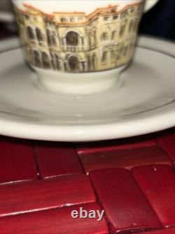 ACF 1997 Italian CityScapes Porcelain Demitasse Espresso 6 Cups & Saucers