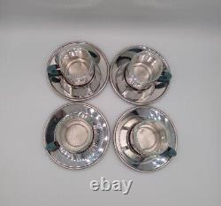 ALESSI Set of Four Demitasse Espresso Cup & Saucer Italy Michael Graves