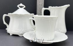 ALT Tirschenreuth 1838, Baronesse White Espresso / Demitasse / Mocha Set For 7 ALT Tirschenreuth 1838, Baronesse White Espresso / Demitasse / Mocha Set For 7