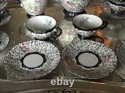 ANTIQUE-10 Floral MITTERTEICH Demitasse Cups Saucers, CREAMER and COFFEE POT