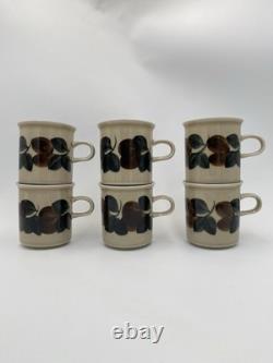 ARABIA FINLAND Ruija Troubadour Coffee Pot + (6) Cups & Saucers Tea Demitasse