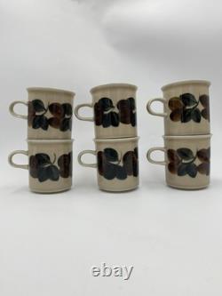 ARABIA FINLAND Ruija Troubadour Coffee Pot + (6) Cups & Saucers Tea Demitasse