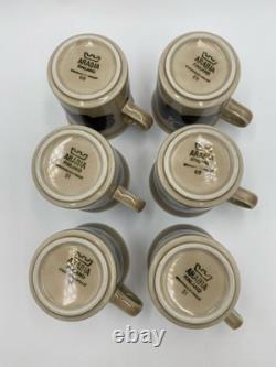 ARABIA FINLAND Ruija Troubadour Coffee Pot + (6) Cups & Saucers Tea Demitasse