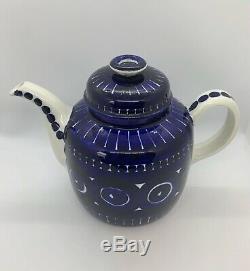 ARABIA Finland VALENCIA Teapot Set ULLA PROCOPÉ With 4 Demitasse Cups & Saucers