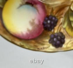 AYNSLEY Bone China Fruit ORCHARD Demitasse Cup & Saucer LUSH GOLD Signed #2