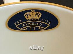 AYNSLEY English China BLUE ORIENT Demitasse Espresso Cup/Saucer 12 Pc Set withBox