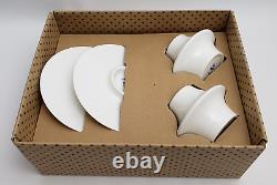 Alessi Supa Mocha Espresso Demitasse Cup Saucer Set Tom Kovac White New