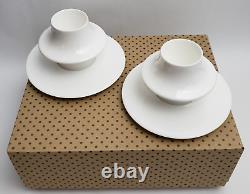 Alessi Supa Mocha Espresso Demitasse Cup Saucer Set Tom Kovac White New