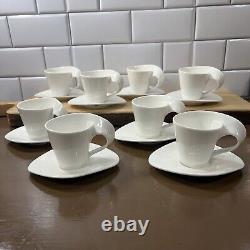 Ambiente Gourmet Espresso Demitasse Cups Set of 8 Cups & Saucers