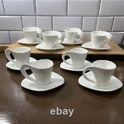 Ambiente Gourmet Espresso Demitasse Cups Set of 8 Cups & Saucers