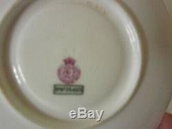 Antique 1800's, Royal Worcester Demitasse Tea Cup & Saucer, Mint Green, Eng