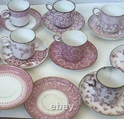 Antique 1883 Royal Worcester Demitasse Tea Set for Bailey Banks & Biddle As-Is