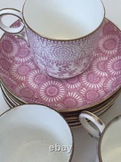 Antique 1883 Royal Worcester Demitasse Tea Set for Bailey Banks & Biddle As-Is