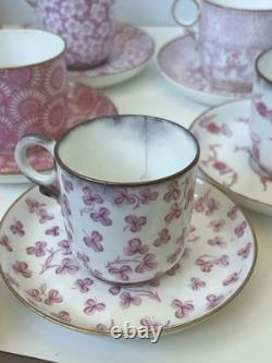 Antique 1883 Royal Worcester Demitasse Tea Set for Bailey Banks & Biddle As-Is
